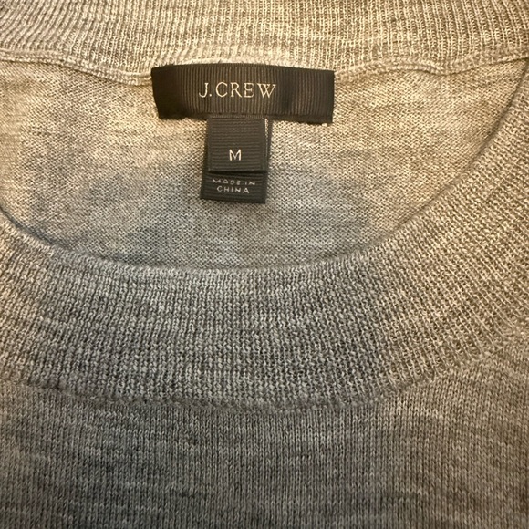 J. Crew Heather Gray Merino Wool Sweater - Picture 2 of 7